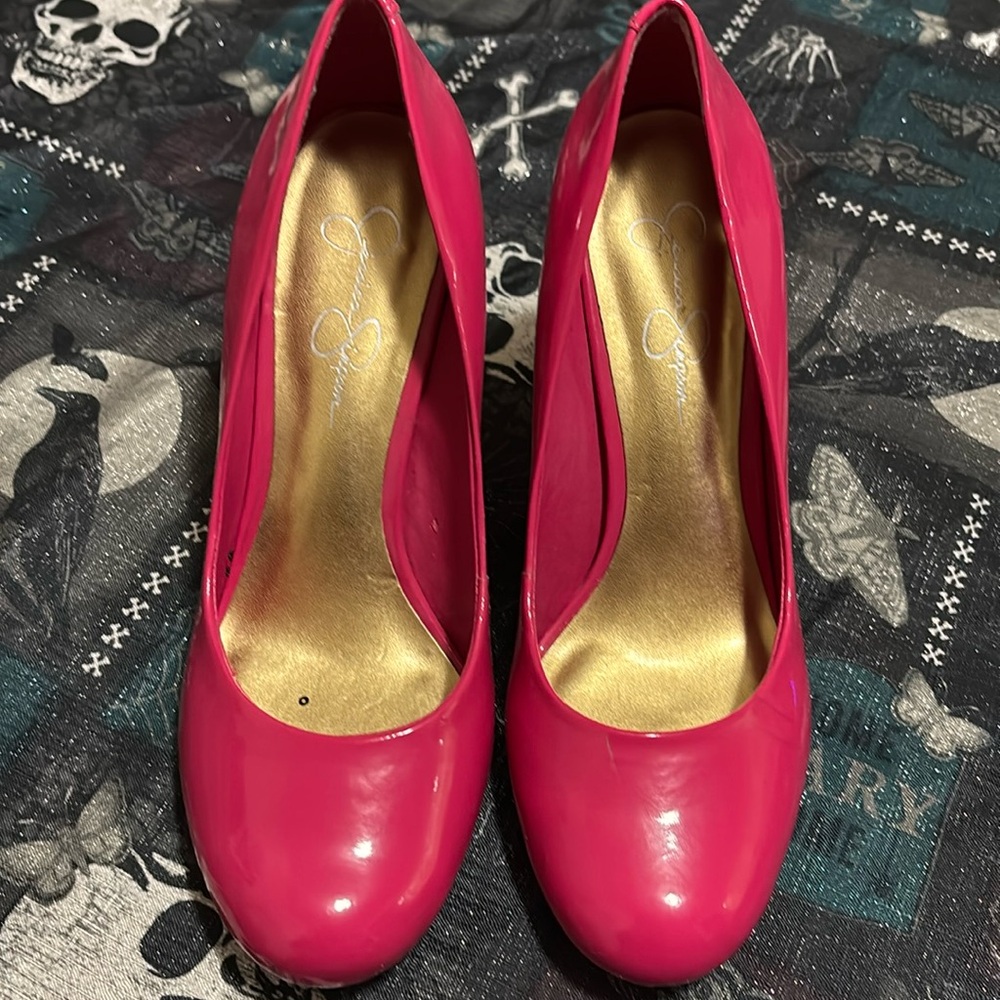 Pink Jessica Simpson, size 8 high heels
